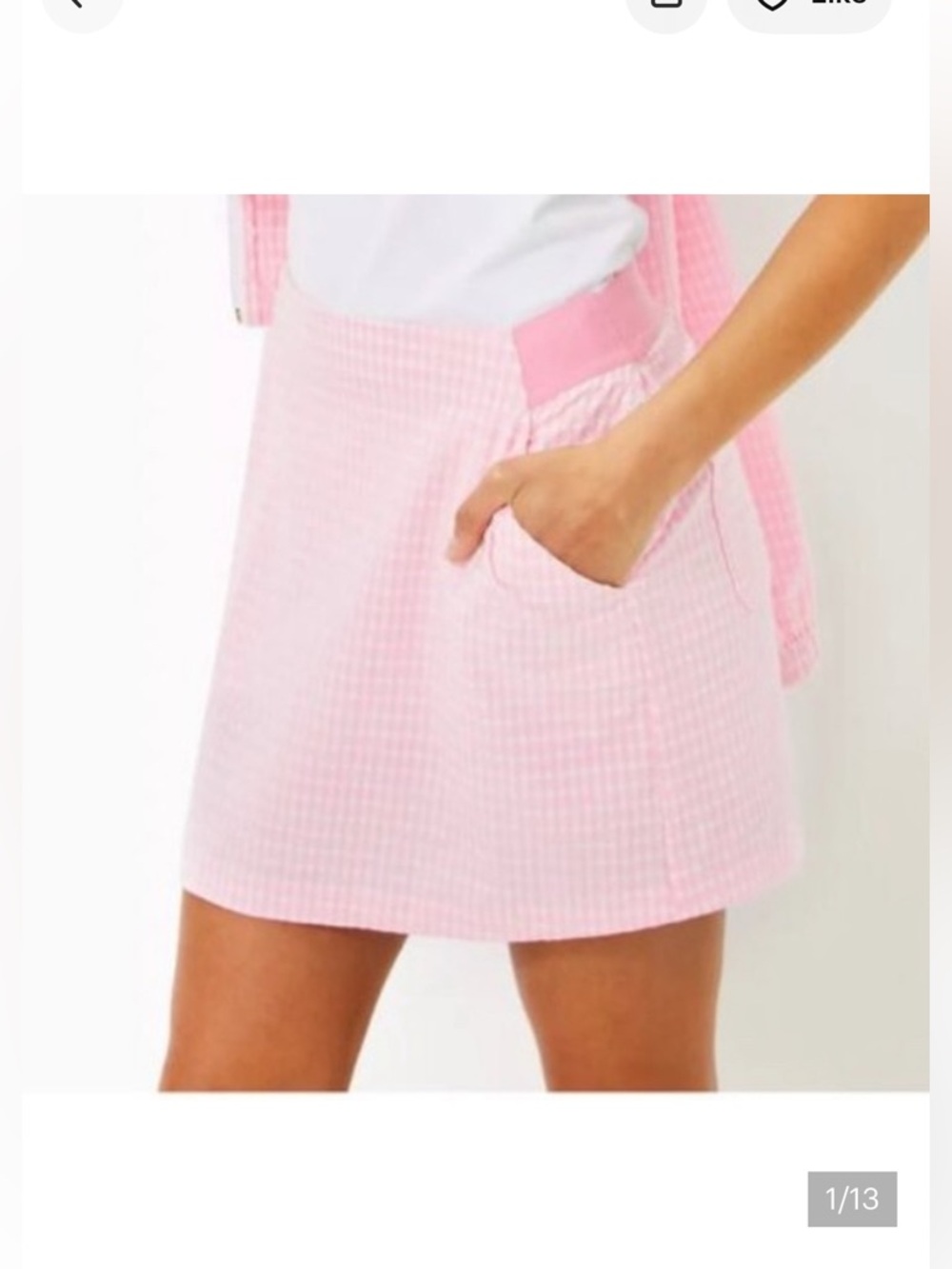 Lilly Pulitzer Aona Light Pink Textured Mini Skort NWT size 2